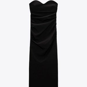Zara Sweetheart Neckline Dress Black